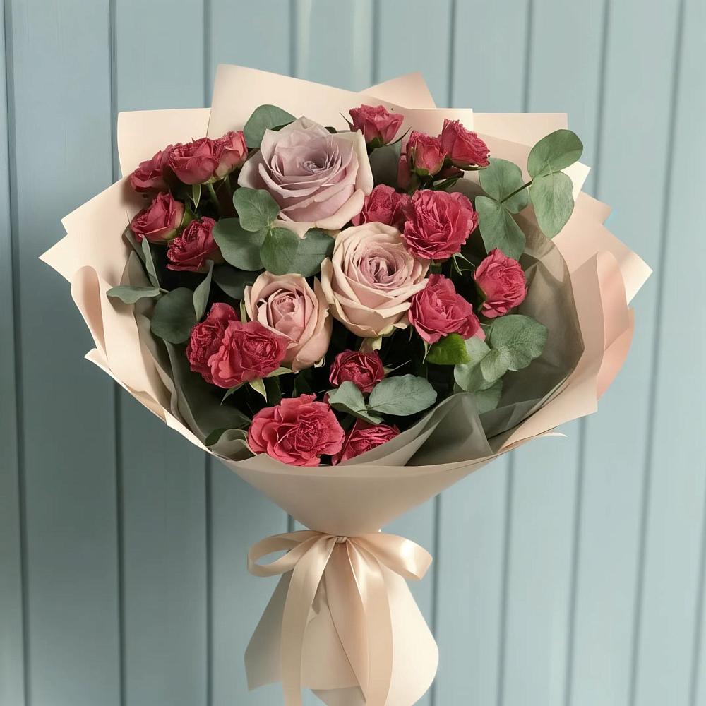 Букет цветов из: Гвоздики и Розы в Иланском