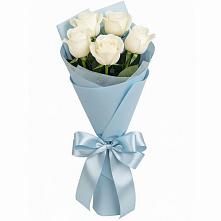 Букет 5 Белых роз Проуд в Иланском