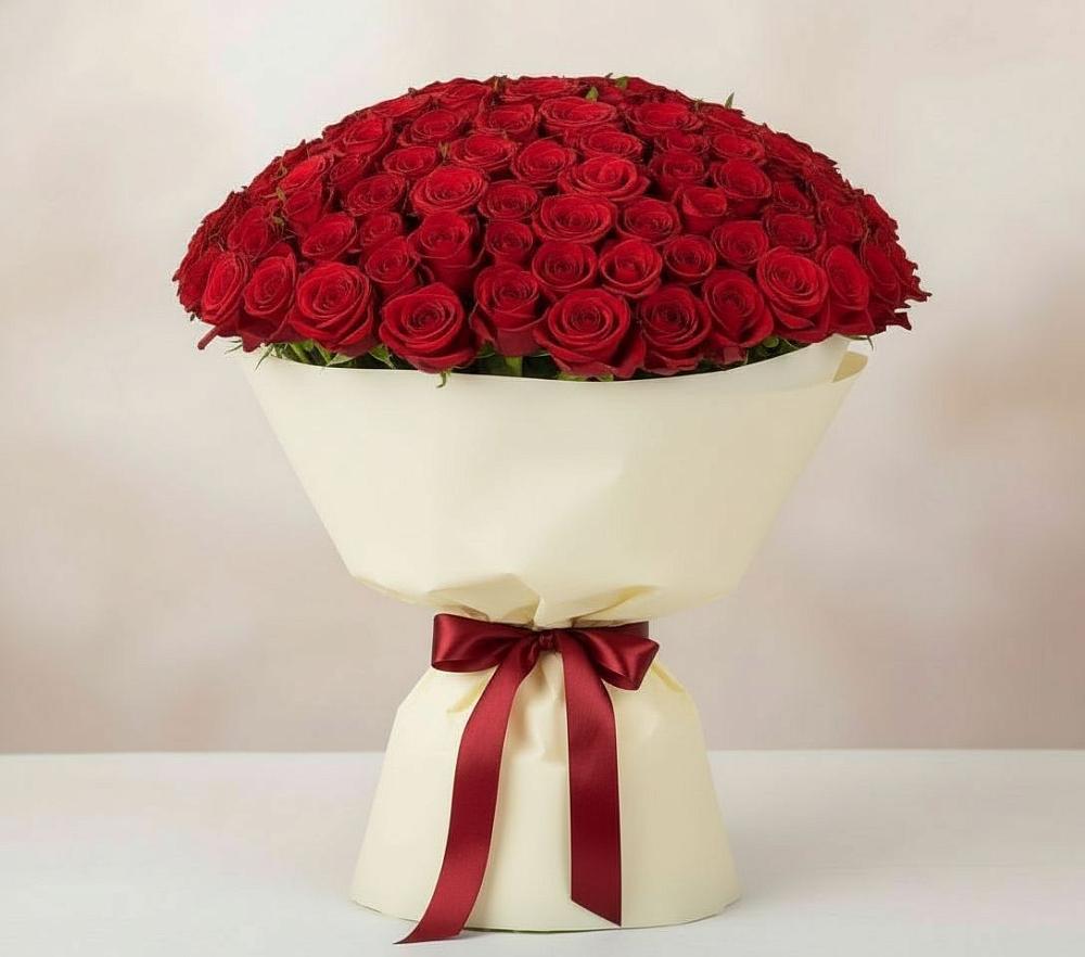 Букет 101 Красная роза Милано в Иланском