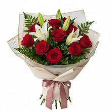 Букет цветов из:  Лилии и Розы в Иланском