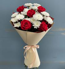 Букет цветов из:  Розы и Хризантемы в Иланском