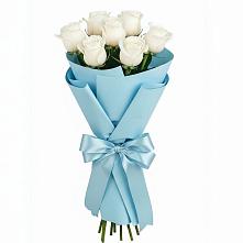 Букет 7 белых роз Проуд в Иланском