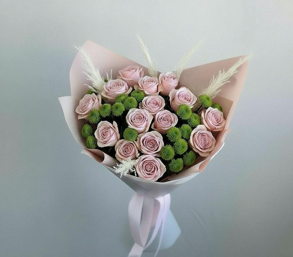 Букет цветов из: Розы и Хризантемы в Иланском