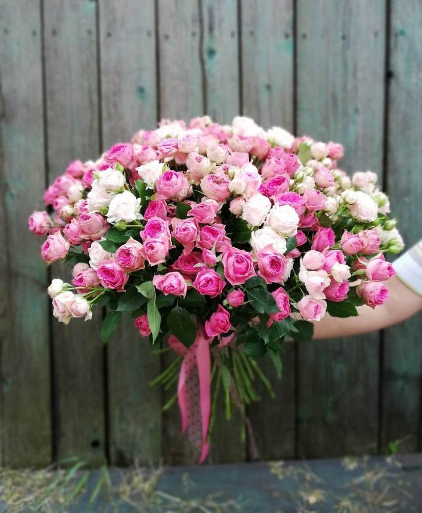 Букет Розовые кустовые розы Натали и Лав Лидия в Иланском