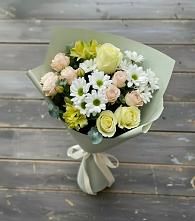 Букет цветов из:  Альстромерии, Розы и Хризантемы в Иланском
