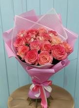 Букет 15 Розовых роз Равель #REPLACE_PRED# Иланском